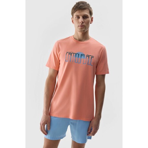 4f Men&amp;#039;s T-shirt with print - orange Slike