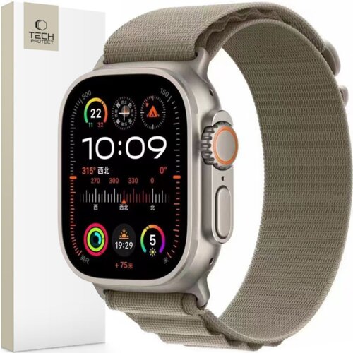 TECH-PROTECT pa&scaron;ček za apple watch nylon pro 42 44 45 49 mm titanium, (21969504) Cene