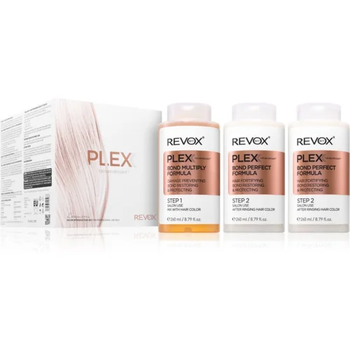 REVOX B77 Plex Hair Rebuilding System Professional Set set za barvane in poškodovane lase za profesionalno uporabo 3x260 ml