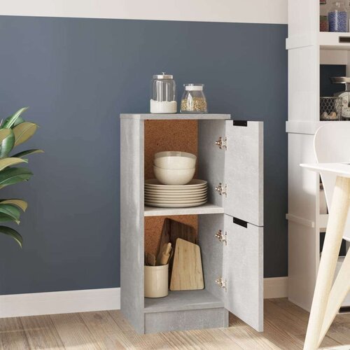 Komoda siva boja betona 30 x 30 x 70 cm od konstruiranog drva Slike