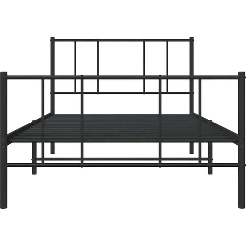  okvir kreveta uzglavlje i podnožje crni 80x200 cm Slike
