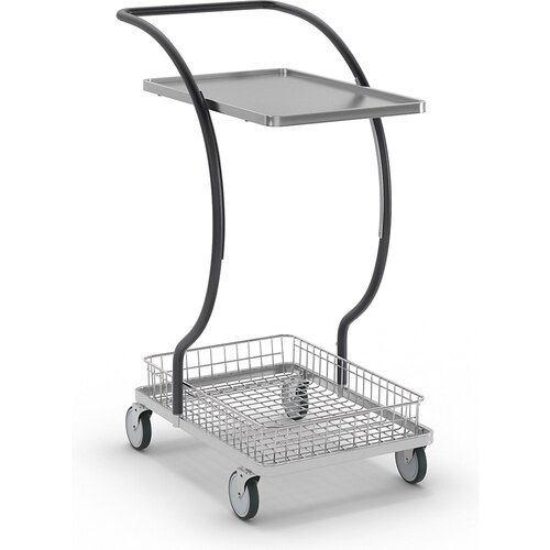 Kongamek Nakupovalni in transportni voziček C-LINE, z 1 polico, 1 mrežasto ko&amp;scaron;aro, vi&amp;scaron;ini nivojev 160, 630 mm Slike