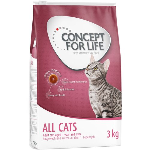 Concept for Life 10 % popust na suho mačjo hrano 3 kg! - All Cats - izboljšana receptura! Cene