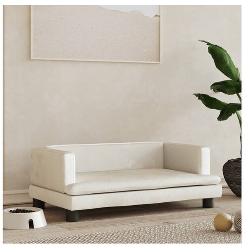VidaXL Pasja postelja krem 80x45x30 cm zamet Slike
