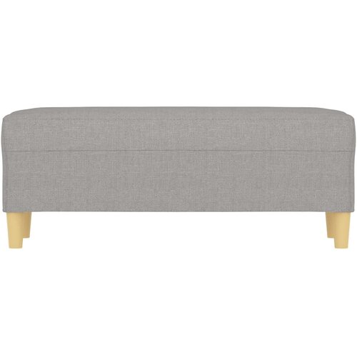  Klupa svjetlosiva 100 x 35 x 41 cm od tkanine Slike