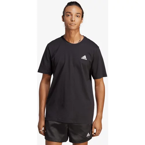 Adidas Pamučna majica boja: crna, glatki model
