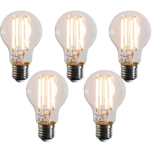 LUEDD Set van 5 Smart E27 dimbaar in Kelvin LED lampen A60 helder 7W 806 lm 1800-3000K Cene