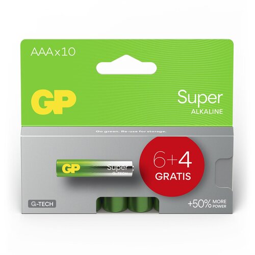 GP Batteries 6+4 GP Super Alkaline 1,5V AAA Micro LR03 GPSUP24A997C10 Cijene