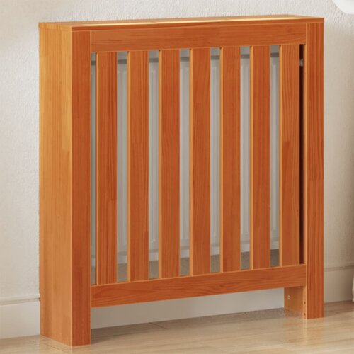vidaXL Pokrov za radiator voščeno rjav 79,5x19x84 cm trdna borovina Cene