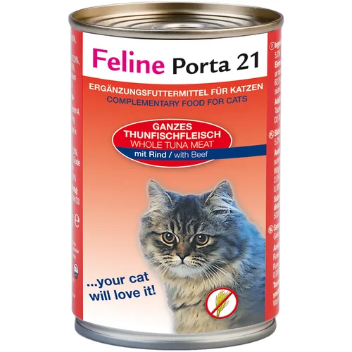 Porta Feline 21 ekonomično pakiranje 12 x 400 g - Tuna s govedinom