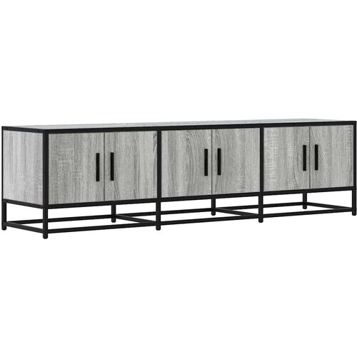 Maison Chic TV omarica - TV enota - Televizijska omarica siva sonoma 150x35x41 cm inženirski les in kovina, (21700526) Slike