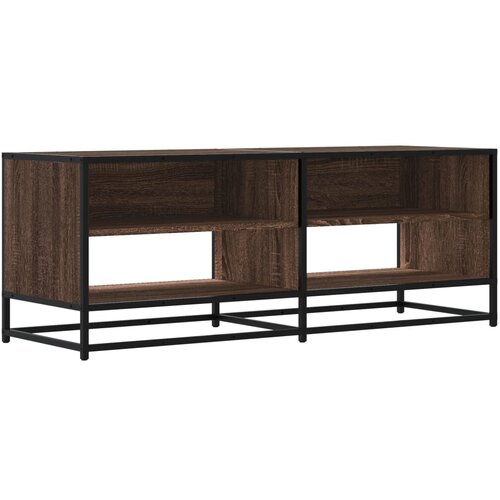 Maison Chic TV omarica - TV stojalo - Televizijska omarica rjavi hrast 120,5x40x46 cm inženirski les, (21698857) Slike