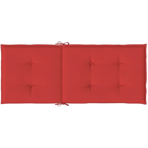  Jastuci za vrtne stolice 6 kom crveni 120x50x3 cm od tkanine Slike