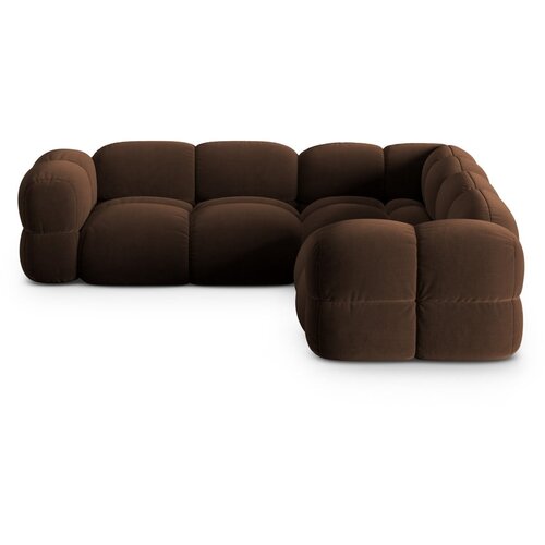 Cosmopolitan Design Tamno smeđa bar&amp;scaron;unasti kutna garnitura Loretto &amp;ndash; Slike