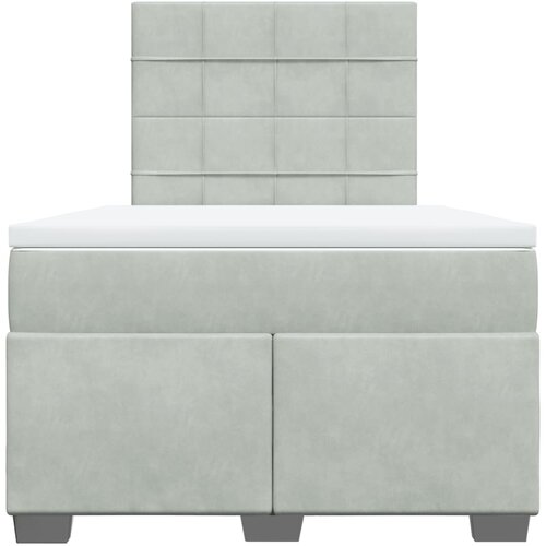 Box spring krevet s madracem svjetlosivi 120x200 cm bar&amp;scaron;unasti Slike