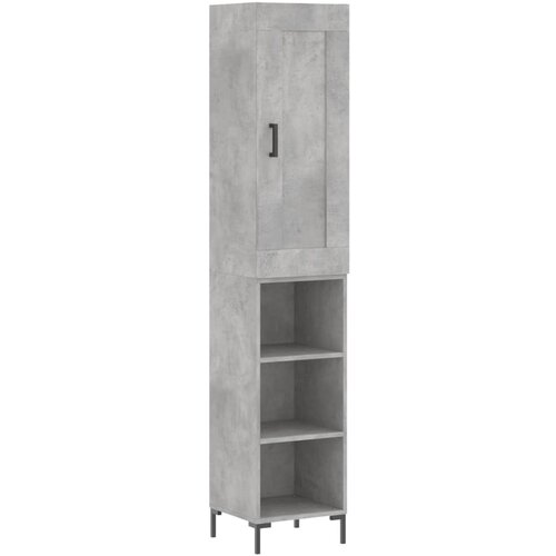 Maison Chic Visoka omara - Komoda - Predalnik betonsko siva 34,5x34x180 cm inženirski les, (21721766) Cene