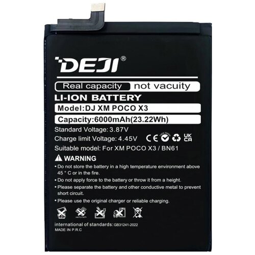Deji Baterija za Xiaomi Poco X3 BN61 (6000 mAh) Cene