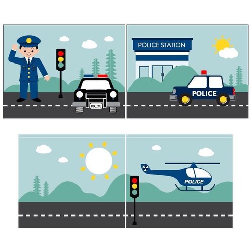 Vipack Zavesa za otroško posteljo 196,5x86,5 cm Police - Vipack Cene