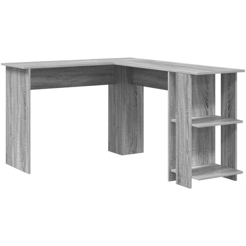 vidaXL Siva kotna miza Siva Sonoma MDF Standard Siva kotna miza Cene