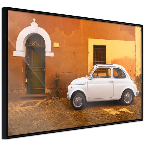  Poster - White Car 30x20 Cene