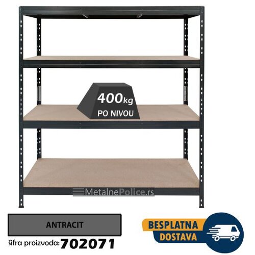  polica metal-medijapan pro EB30 180x150x45cm 4x400kg Slike