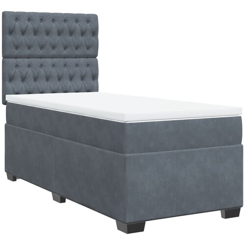 Box spring krevet s madracem tamnosivi 90x190 cm bar&amp;scaron;unasti Slike