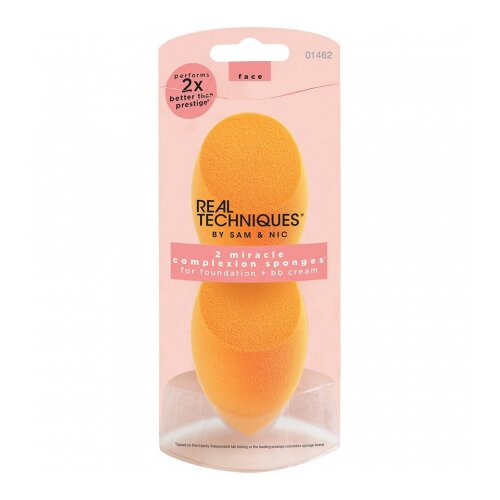 Real Techniques Miracle Complexion Sponge 2 Pack - 2 gobici za nanos pudrov Slike
