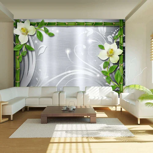  tapeta - Bamboo and two orchids 400x280