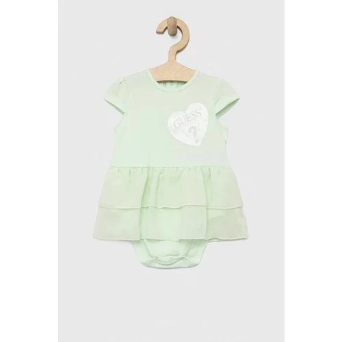 Guess Obleka za dojenčka turkizna barva