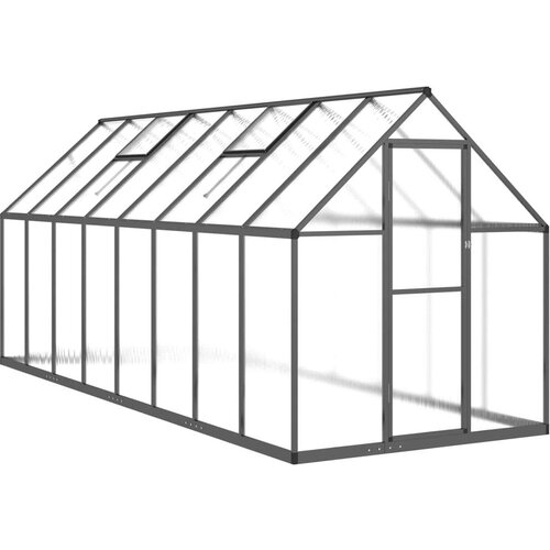  Staklenik s okvirom antracit 445 x 169 x 195 cm aluminijski Slike