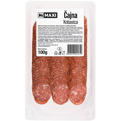 Maxi Cajna kobasica u zast.atm.100g Cene