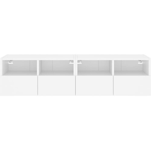  Zidni TV ormarići 2 kom bijeli 60x30x30 cm konstruirano drvo Slike