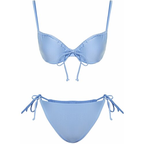 Trendyol Blue Balconette Tunnel Bikini Set Slike