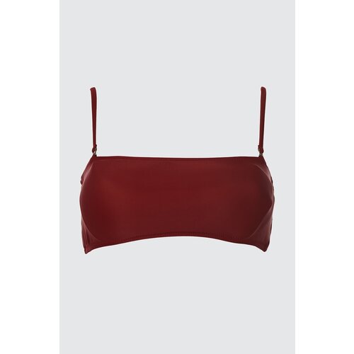 Trendyol Claret Red Bandeau Bikini Top Slike