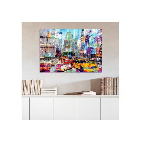 WALLXPERT UV-734 70 x 100 Multicolor Decorative Tempered Glass Painting Cene