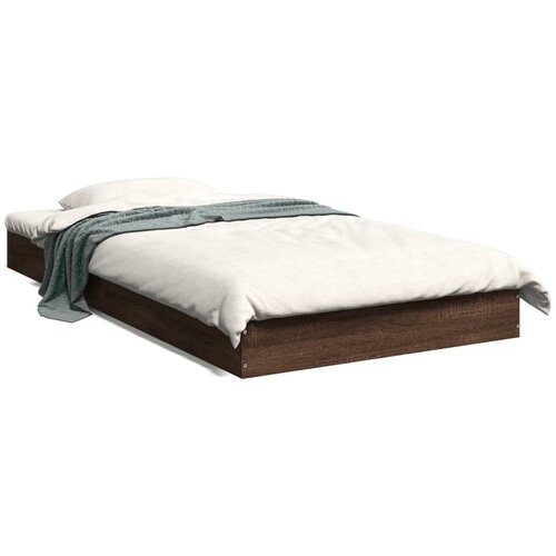 Maison Chic Posteljni okvir - Enojna postelja - Postelja za odrasle brez vzmetnice hrast 100x200 cm inženirski les-J7196, (21775770) Cene