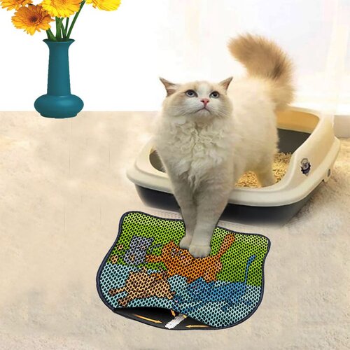 WALLXPERT Kdkafa0232 multicolor cat litter mat Cene
