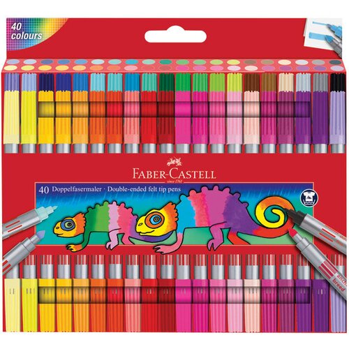  Flomaster &scaron;kolski 40boja obostrani Faber Castell 151140 blister Cene