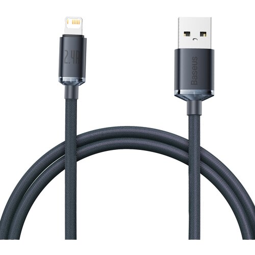 Baseus Crystal Shine kabel USB na Lightning, 2.4A, 1.2m (črn), (20627589) Cene