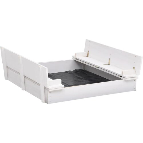 VidaXL Pje&amp;scaron;čanik od jelovine bijeli 95 x 90 x 15 cm Slike