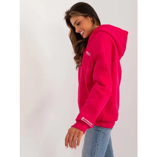 Fashion Hunters Fuchsia women's oversize hoodie