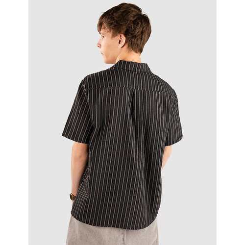 Blue Tomato Striped Linen Shirt grey leaves Slike