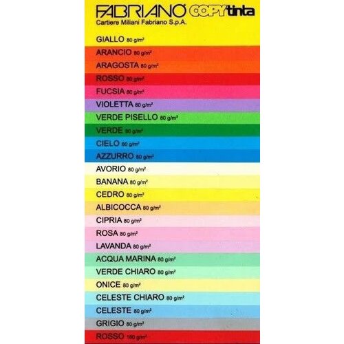  Papir barvni a4 fabriano colore pastelne barve 80gr FABRIANO - ZELENA-ACQUA MARINA Cene