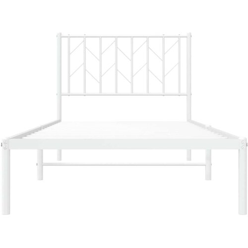 vidaXL Metalni okvir za krevet s uzglavljem bijeli 90 x 190 cm Cijene