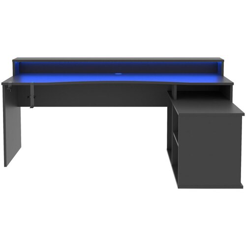MID.YOU gaming miza kovina, umetna masa, leseni material črna Slike