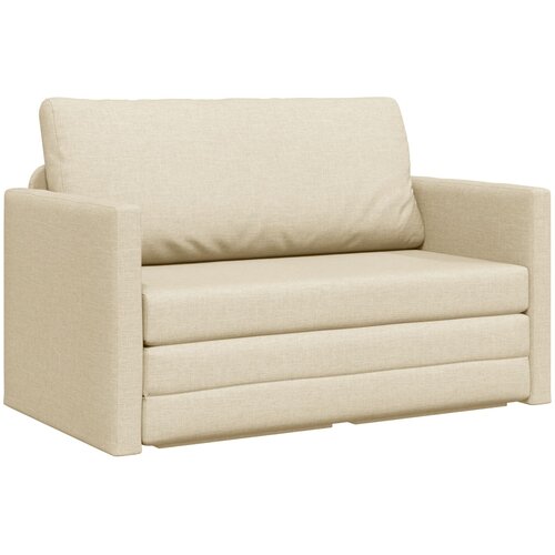 VidaXL Floor Sofa Bed 2-u-1 Krem 124x71x78 cm Tkanina Slike