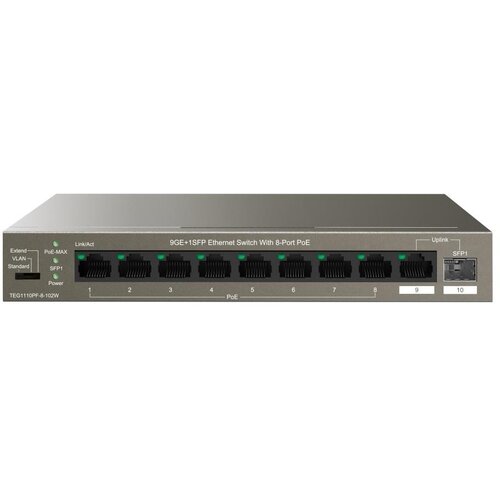 Tenda stikalo Giga 9-port 8x PoE + SFP kovinsko ohi&scaron;je TEG1110PF-8-120W, (5000312993) Cene