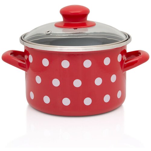 Metalac posuda duboka dekor red dots 14cm / 1,50lit Cijene