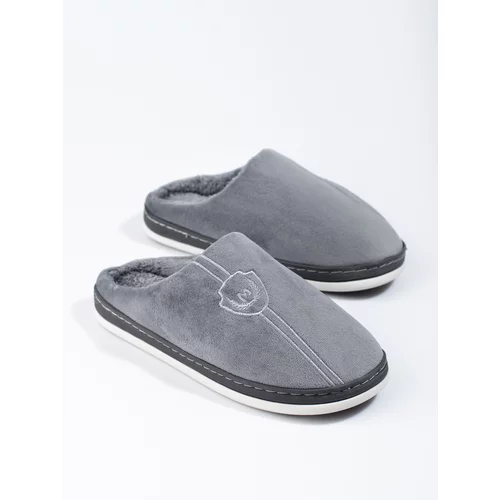 SHELOVET Men's soft grey slippers