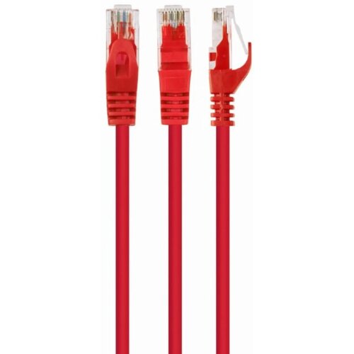Gembird PP6U-0.5M/R Mrežni kabl CAT6 0.5m, Crveni Slike